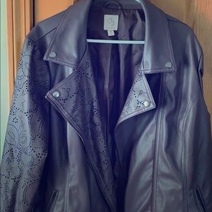 Faux leather jacket from dress barn